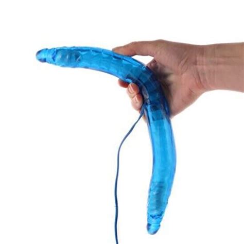 Flexible Bendable Vibrating Double Ended Dildo Vibrator Vaginal Anal DP