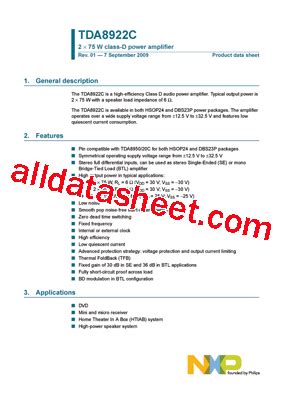 Tda Cj Datasheet Pdf Nxp Semiconductors