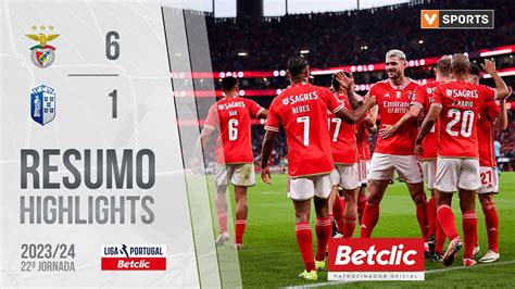 Resumo Benfica 6 1 Vizela Liga 23 24 22 YouTube