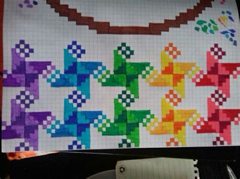 Pixel Art Shuriken Pattern