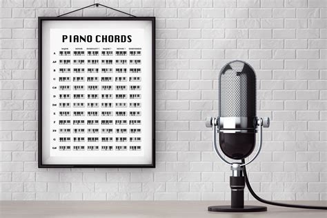 Piano Chord Poster, Piano Chord Chart, Piano Chord Print, Keyboard ...