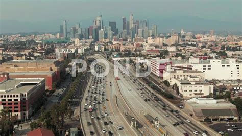 Aerial View of Downtown Los Angeles Skyline