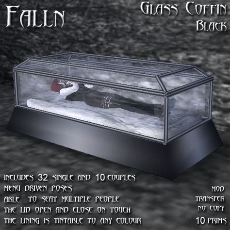 Second Life Marketplace - Falln Glass Coffin Black