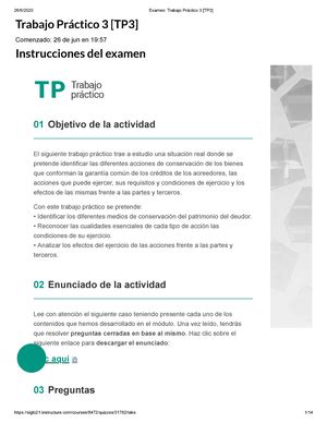 Examen Trabajo Práctico 2 TP2 85 Pts Proc de Ejec y conserv del