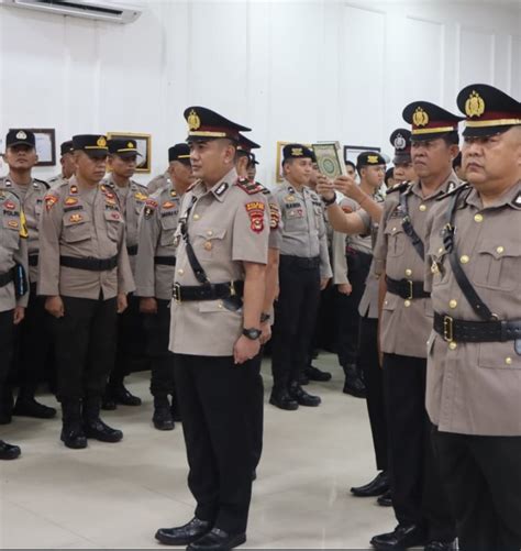 Polres Muara Enim Gelar Upacara Serah Terima Jabatan Kapolsek Rambang