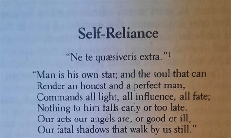 Self Reliance By Ralph Waldo Emerson Rthelema