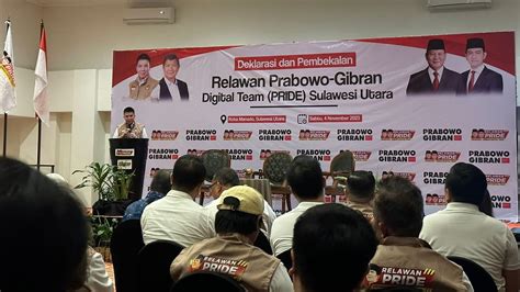 Relawan Digital Optimis Menangkan Prabowo Gibran Di Sulawesi Utara