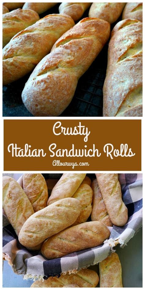 Crusty Italian Sandwich Rolls Recipe Italian Bread Recipes Rustic