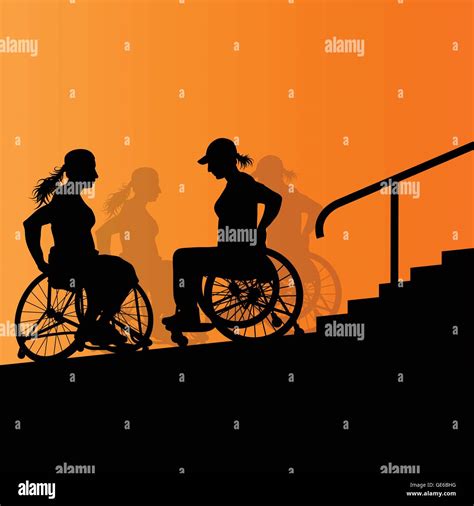 Woman In Wheelchair Silhouette Stock Photos And Woman In Wheelchair