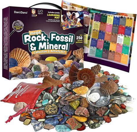 Mega Rock Fossil And Mineral Collection And Activity Kit Includes 250