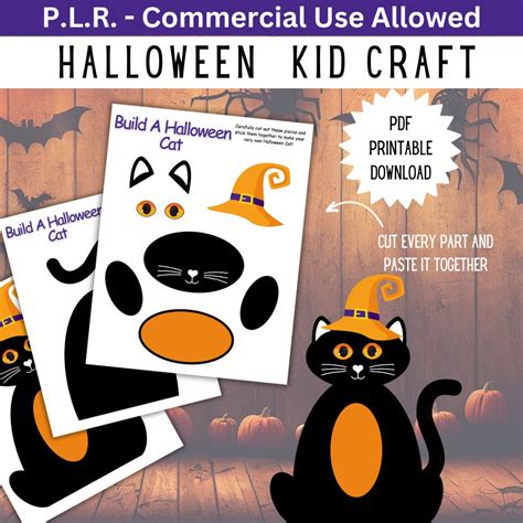 Plr Build A Halloween Cat Plr Printables Store