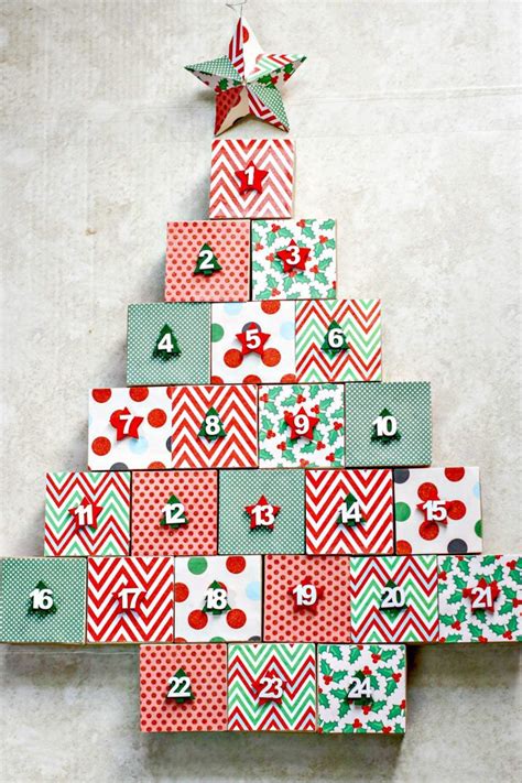 Diy Christmas Tree Advent Calendar