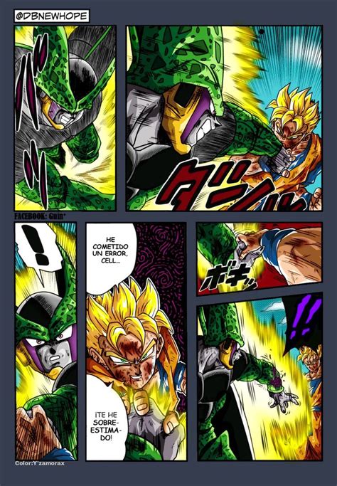 Gohan del futuro vs Cell perfecto dragon ball new hope Ilustración de