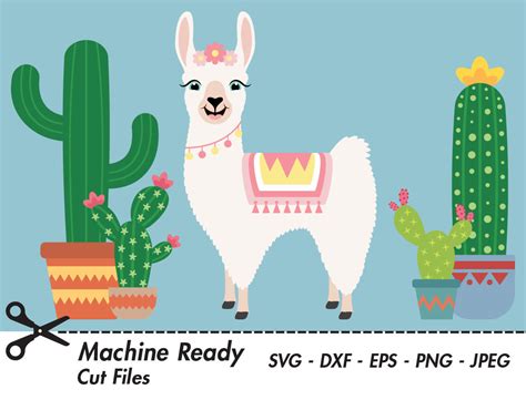 Cute Llama Svg Cut Files Png Llamas Clipart Farmhouse Clip Etsy Hong Kong