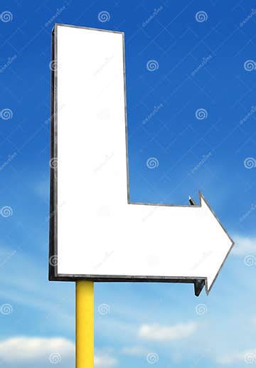 Blank Arrow Sign Board Stock Image Image Of Media Copy 24937325