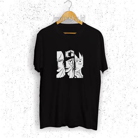 Jual Kaos Anime New Ace Sabo Luffy Kaos One Piece Baju Jepang