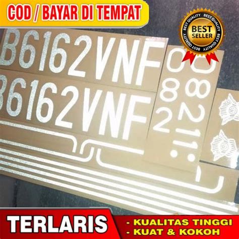 Jual Sticker Huruf Angka Plat Nomor Motor Mobil Rapi Awet Tahan Lama