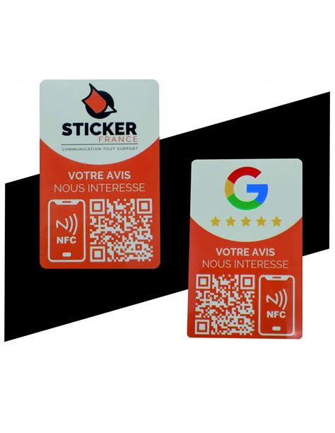 LA CARTE VOTRE AVIS NOUS INTÉRESSE NFC SANS CONTACT et QR Code