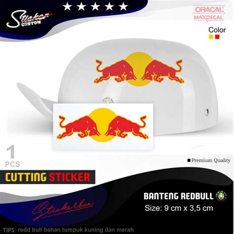 Jual Cutting Stiker Stiker Redbull Stiker Logo Banteng Sticker Red Bull