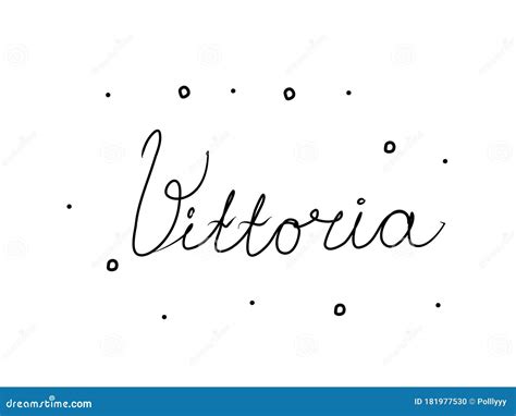 Vittoria Phrase Handwritten With A Calligraphy Brush Win In Italian