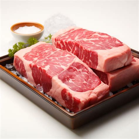 Premium AI Image Isolated Of Grade A5 Matsusaka Beef Focusing On The