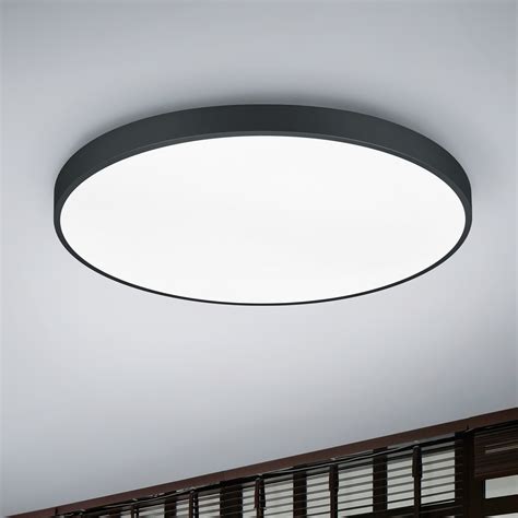 Waco Led Ceiling Lamp Cct Ø 75 Cm Matt Black Uk