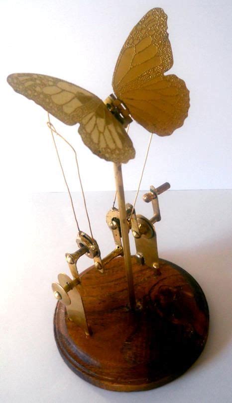 Butterfly Automata Three Views Mechanical Art Kinetic Sculpture