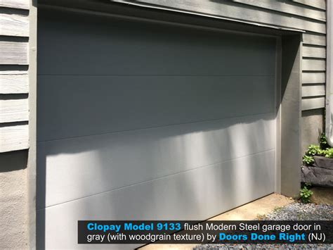 Clopay Brand Model Flush Modern Steel Garage Door In Gray Doors