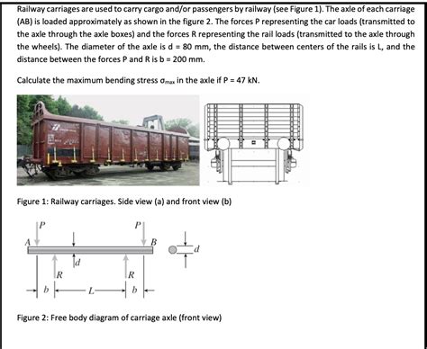 Solved Railway carriages are used to carry cargo and/or | Chegg.com