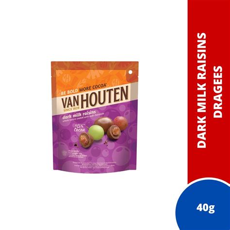 Van Houten Dark Milk Chocolate Dragees Assorted Flavors 40g Shopee