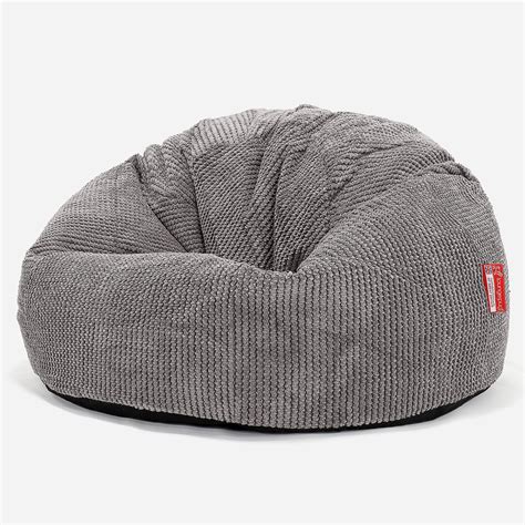 Lounge Pug Pom Pom Bean Bag Chairs Classic Gaming Chair Beanbags Charcoal Grey Big Bertha