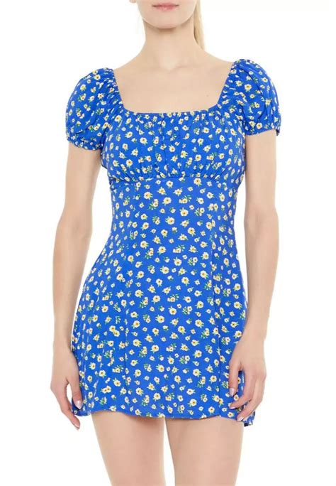 Buy Forever 21 Ditsy Floral Puff Sleeve Mini Dress 2024 Online Zalora