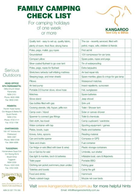 Ultimate Camping Checklist | PDF | Free Download