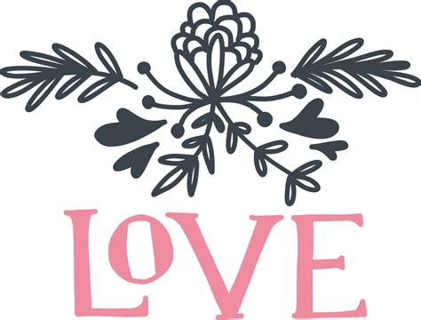 Love Flower Svg