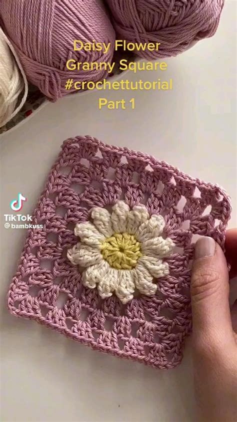 Daisy Granny Square Tutorial Crochet Tutorial Artofit