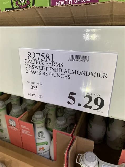 Costco Califia Farms Unsweetened Almond Milk 2 Pack 48 Ounces Costco Fan