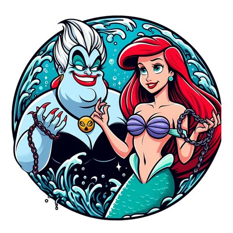 Princess Ariel and Ursula Png Clipart, the Little Mermaid Pñg, Villain ...