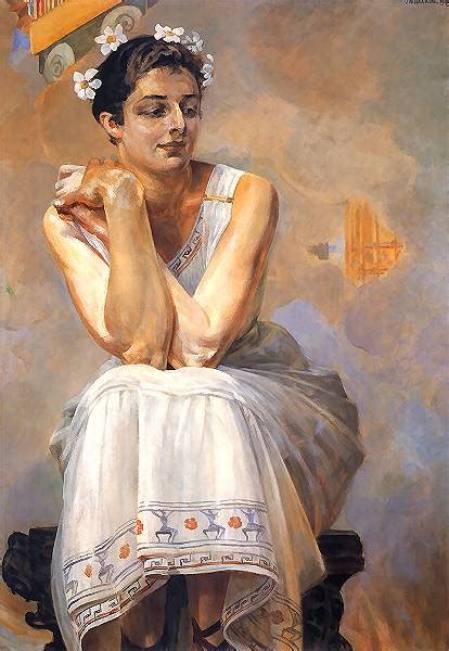 Pytia Painting Jacek Malczewski Oil Paintings