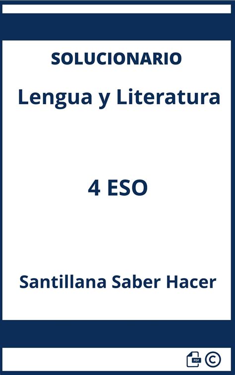 Abrir Pdf Descargar Solucionario Lengua Y Literatura 4 Eso