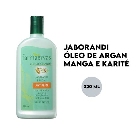 Shampoo E Condicionador 320ml Jaborandi Argan Farmaervas Loja Lemis