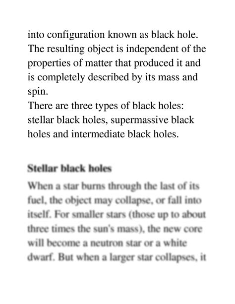 SOLUTION: Black hole and its types - Studypool