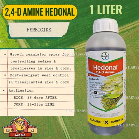 2 4 D Amine Hedonal 1l Herbicide Weed Control For Grass And Corn 24 D Grass Killer Mega