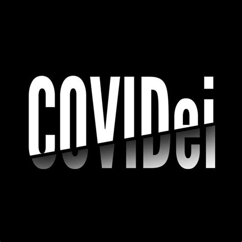 The Word Coviddei Is Shown In White And Black On A Black Background