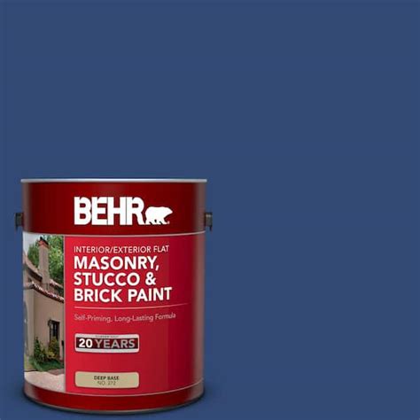 BEHR 1 Gal S H 580 Navy Blue Flat Interior Exterior Masonry Stucco