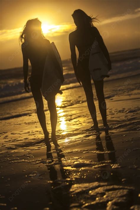 Fondo Hermosas Mujeres J Venes Surfistas En Bikini Con Tablas De Surf