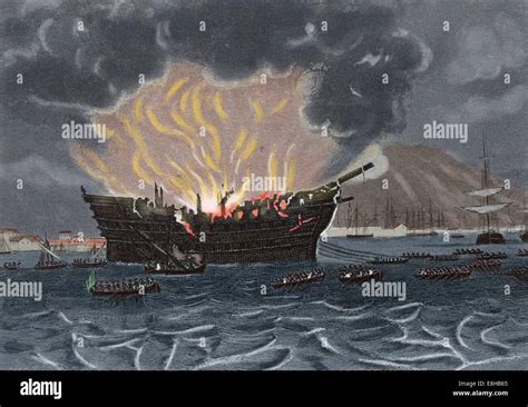 Ship On Fire Iconographic Enclyclopaedia Of Science Literature And