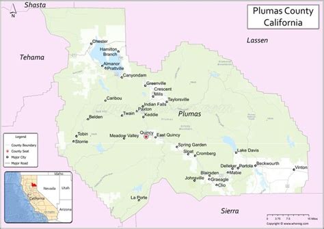 Map of Plumas County, California - Where is Located, Cities, Population ...