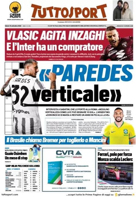 PRIMA PAGINA Tuttosport Guaio Osimhen Un Mese Di Stop