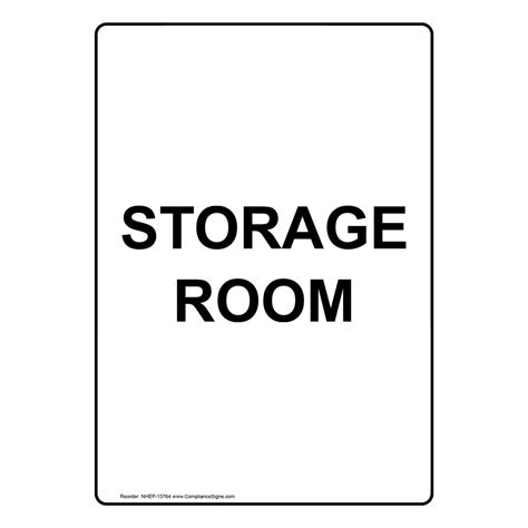 Portrait Storage Room Sign NHEP-13764