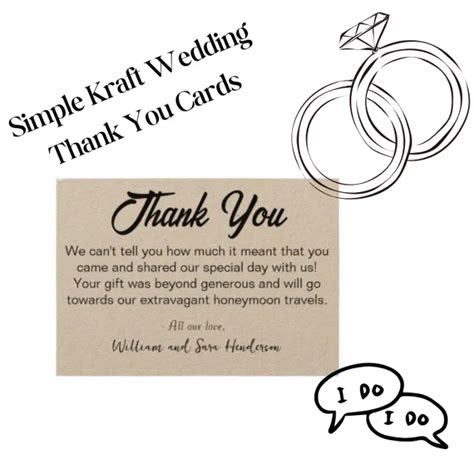 Thank You_Wedding guests kraft Thank You Cards | Zazzle